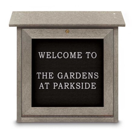 United Visual Products Outdoor Enclosed Combo Board, 48"x36", Black Frame/Burgundy & Forbo UVCB4836ODB-BURGUN-FORBO